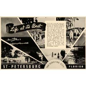  1937 Ad Florida Chamber of Commerce St Petersburg Sunny 
