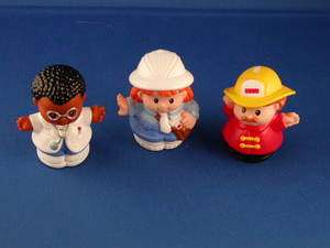   Price Little People On The Job Fireman Mail Doctor rare figures  