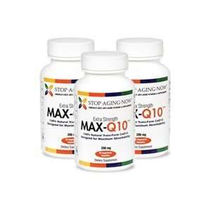 MAX Q10® 100 mg Per Capsule of Trans Form CoQ10 from Kaneka Q10 (3 