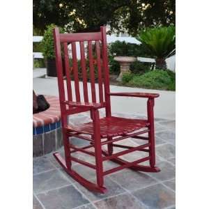  Cedarwood Seaside Porch Rocker   Cherry Red Patio, Lawn 