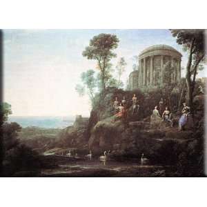 Apollo and the Muses on Mount Helion 16x11 Streched Canvas 