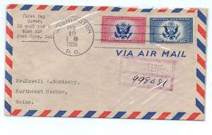 CE1 CE2 16 cent air mail special delivery 1936 FDC  