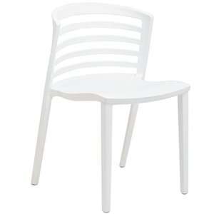  Curvy White Plastic Chair Patio, Lawn & Garden