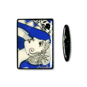  25x35mm Rectangle Black Onyx Chagal   The Painter To the 
