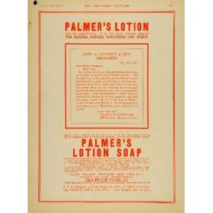  1920 Ad Solon Palmers Skin Lotion Soap J. F. Newbauer 