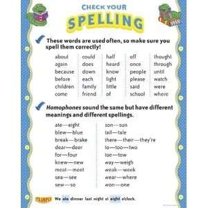  Chart Check Your Spelling Toys & Games
