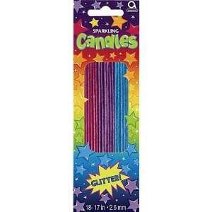  Assorted Sparkling Glitter Candles 18ct Toys & Games