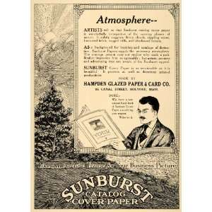 1921 Ad Sunburst Catalog Cover Papers Artist Booklets   Original Print 
