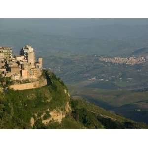  Town View from Rocca di Cerere, Enna, Sicily, Italy 