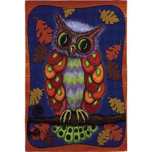  Regular Sized Silk Reflections Flag Colorful Owl Patio 