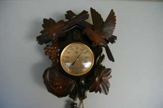 Wonderful Older BLACK FOREST CARVED CELCIUS THERMOMETER   BIRD WITH 