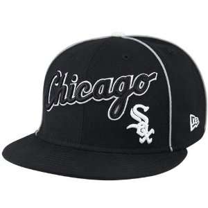 New Era Chicago White Sox Black Flawless City Fitted Hat 