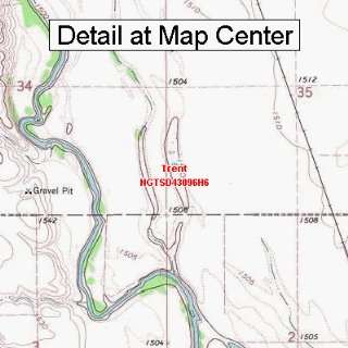   Topographic Quadrangle Map   Trent, South Dakota (Folded/Waterproof