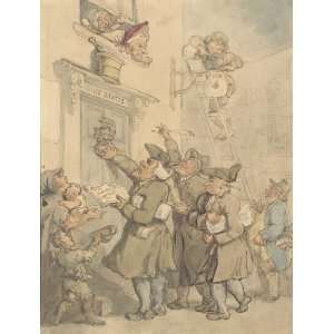  Hand Made Oil Reproduction   Thomas Rowlandson   32 x 42 