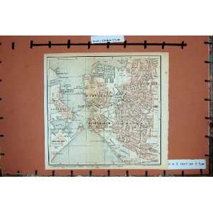  MAP BRITAIN PLAN CHICHESTER CATHEDRAL PORTSMOUTH DOCKS 
