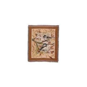  Autumn Chickadee Fall Birds Tapestry Throw Blanket 50 x 60 