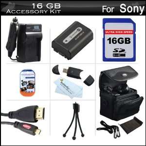 16GB Accessories Kit For Sony Cyber shot DSC HX200V Digital Camera 