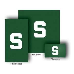  Michigan State Spartans Full Queen Size Sheet Set Sports 