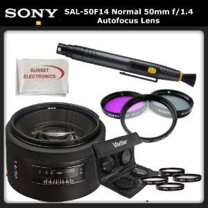  Sony 50mm f/1.4 AF Macro Lens Kit Includes Sony 50mm Lens 