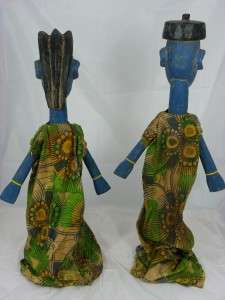   African Tribal Art BAMANA PUPPETS,Sogo bo Couple Figure Collectible