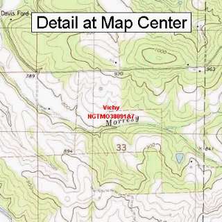  USGS Topographic Quadrangle Map   Vichy, Missouri (Folded 