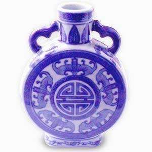  Chinese Celadon Vase Replica with Prosperity (Fuk) Bat Symbols 