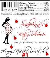 LADY BUG BABY SHOWER Chap Stick Lip Balm Favors Labels  