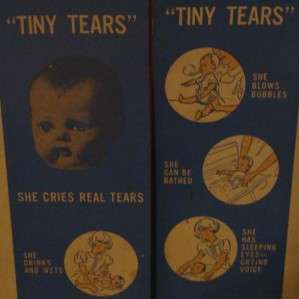 VINTAGE TINY TEARS DOLL 50S DISPLAY AMERICAN CHARACTER  