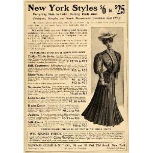  1905 Ad National Cloak Suit New York Styles Clothing 