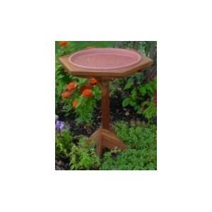 Songbird Essentials Classic 17 With Post Bird Bath Clay Colored Red 