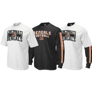 Reebok Cincinnati Bengals Short & Long Sleeve Thermal Shirt Combo 