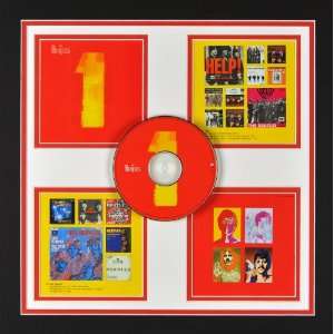  The Beatles   #1 Singles   15x15 inch Custom Matted CD 