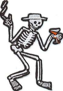 SOCIAL DISTORTION SKELETON PATCH IRON ON OR SEW ON  