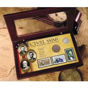  Civil War Coin & Stamp Collection Boxed Set Everything 