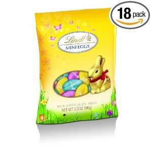 Lindt Lindor Mini Eggs Solid Milk Chocolate, 3.5 Ounce (Pack of 18 