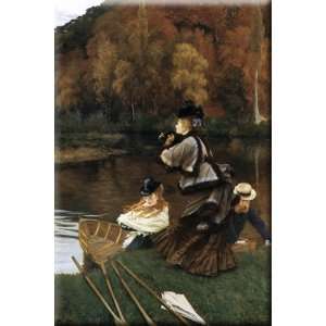  Autumn on the Thames 11x16 Streched Canvas Art by Tissot 