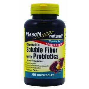  MASON vitamins Soluble Fiber Chewable Tablets, 60 Count 