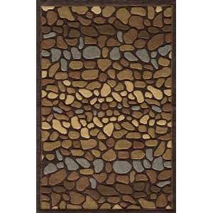   Multi Brown Stones Transitional 8 x 10 Rug (BS 04)