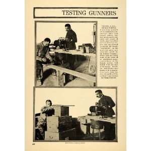  1918 Print Machine Gunner Soldier Nerve Testing WWI 