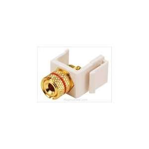   Type Keystone Jack w/ Red Ring (Solder Type)   Ivory Electronics