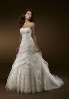 Stock Halter fromal cheap Bridal Wedding Dress Prom Gown Size 6 8 10 