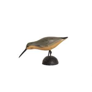  Carved Wooden Shorebird Sandpiper Grey