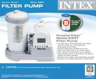 INTEX 2500 GPH Pool Filter Pump & Klor In Automatic Inline Chlorine 