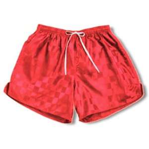  Soffe Checkerboard Soccer Shorts   RED YM Sports 