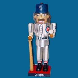   Collectible Chicago Cubs Baseball Player Wooden Christmas Nutcracker