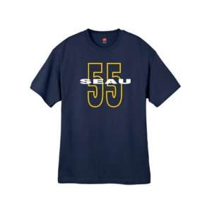  Mens Seau 55 Throwback Navy Blue T Shirt Size Xxl Sports 