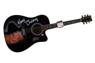 Kenny Chesney Autographed Signed Airbrush Guitar & Proof PSA UACC RD 