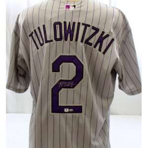  Troy Tulowitzki Signed Jersey GAI   Autographed MLB Jerseys 