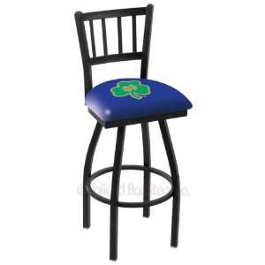  25 Notre Dame Shamrock Counter Stool   Swivel with Black 