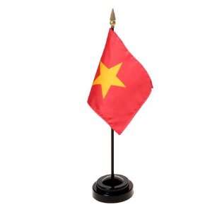  Vietnam Flag 4X6 Inch Mounted E Gloss Patio, Lawn 